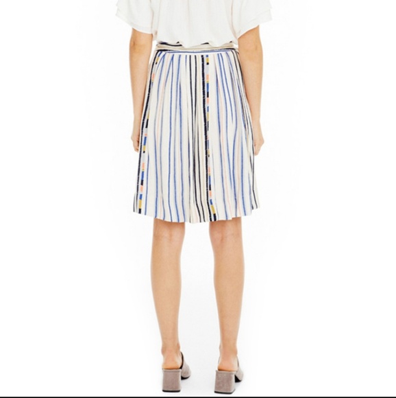 Striped Anthropolgie Wrap Skirt Medium - Picture 5 of 8